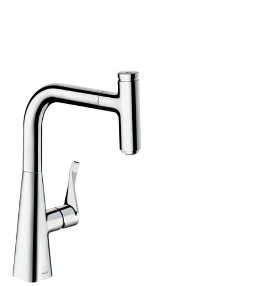 Hansgrohe-HG-Spueltischmischer-240-Metris-Select-M71-Ausziehauslauf-1jet-chrom-14857000 gallery number 1